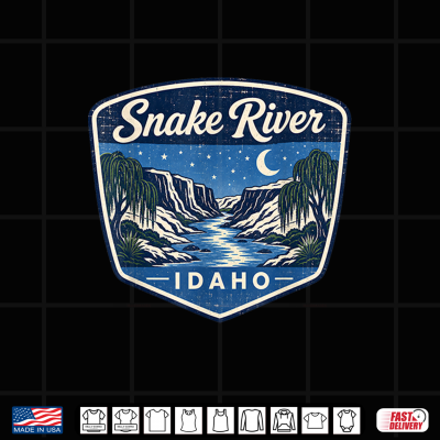 Design Snake River Idaho River Nature Landscape Outdoor Adventure Shirt