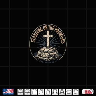 Design Standing On The Promises 2 Corinthians 1 20 Christian Faith Premium Tri Blend Shirt