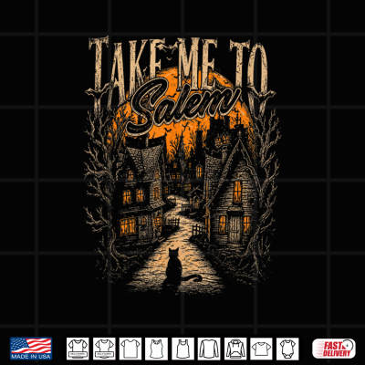 Design Take Me to Salem Vintage Halloween Artwork Shirt