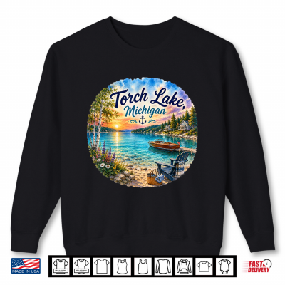 Sweatshirt Torch Lake Michigan MI Caribbean Paradise Sandbar Shirt