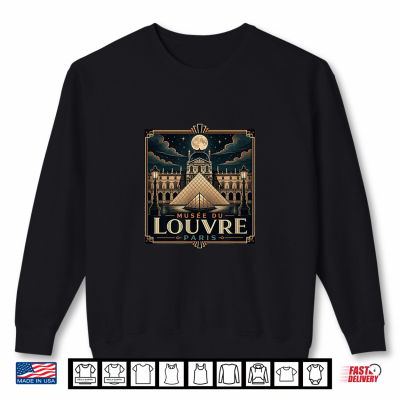 Sweatshirt Musee du Louvre Paris France Full Moon Shirt