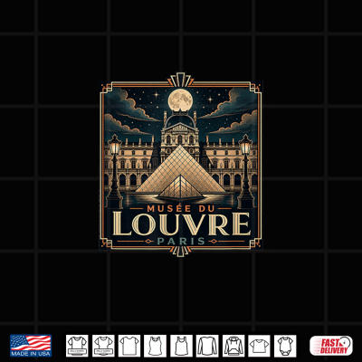 Design Musee du Louvre Paris France Full Moon Shirt