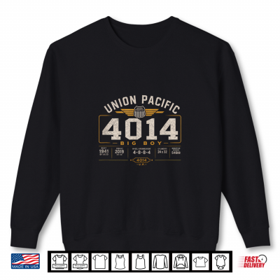 Sweatshirt Big Boy 4014 Steam Train Vintage Railroad Shirt