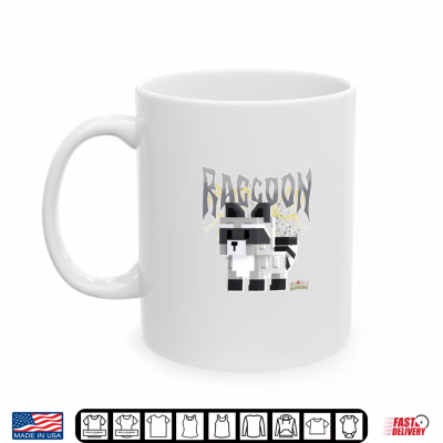 Grow A Garden Raccoon Large Block Art Lighting Metal Band Shirt 3 Mug Grow a Garden Raccoon Large Block Art Lighting Metal Band Shirt