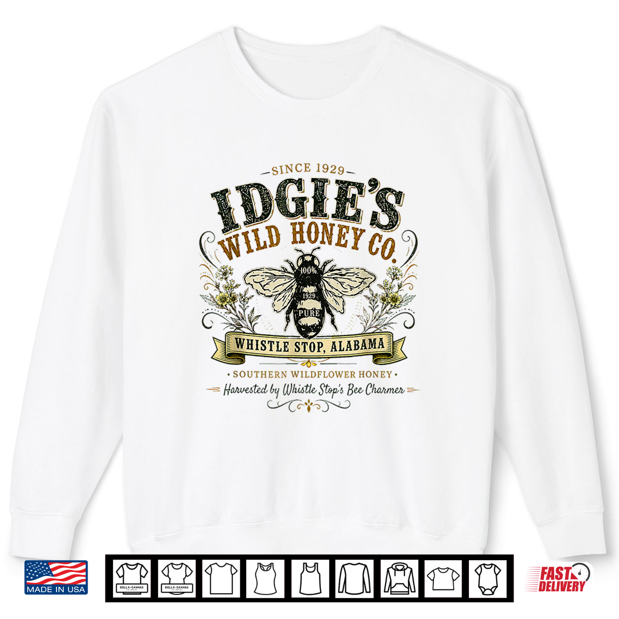 Idgie’S Wild Honey Co Southern Whistle Stop Café Vintage Shirt Idgie’S Wild Honey Co Southern Whistle Stop Café Vintage Shirt
