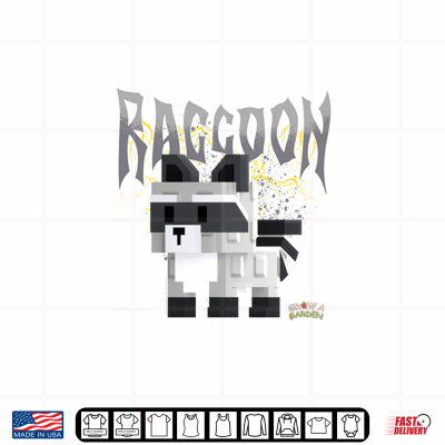 Grow A Garden Raccoon Large Block Art Lighting Metal Band Shirt 4 Design Grow a Garden Raccoon Large Block Art Lighting Metal Band Shirt