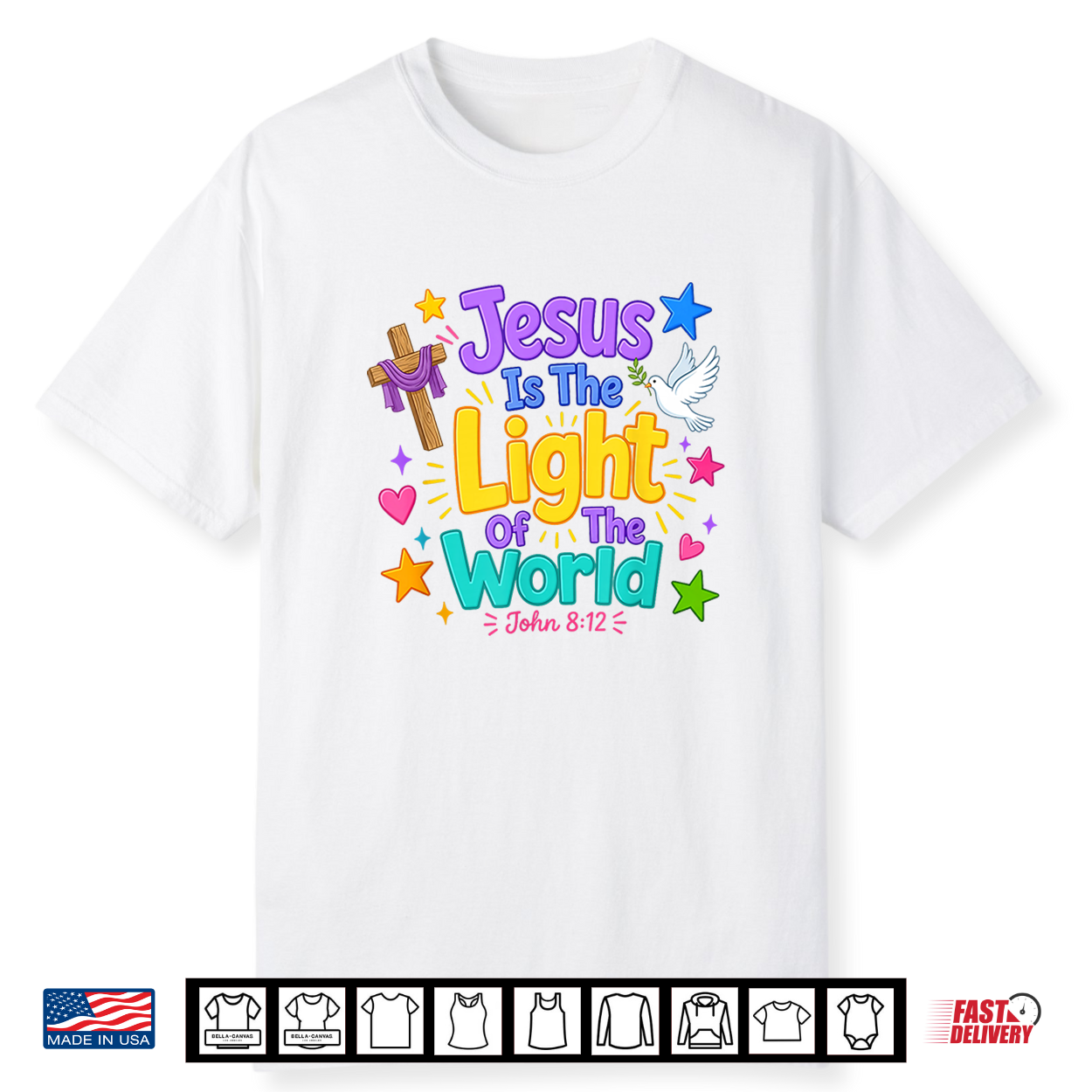 Jesus Is The Light Of The World John 8 12 Vbs Shirt Jesus Is The Light Of The World John 8 12 Vbs Shirt