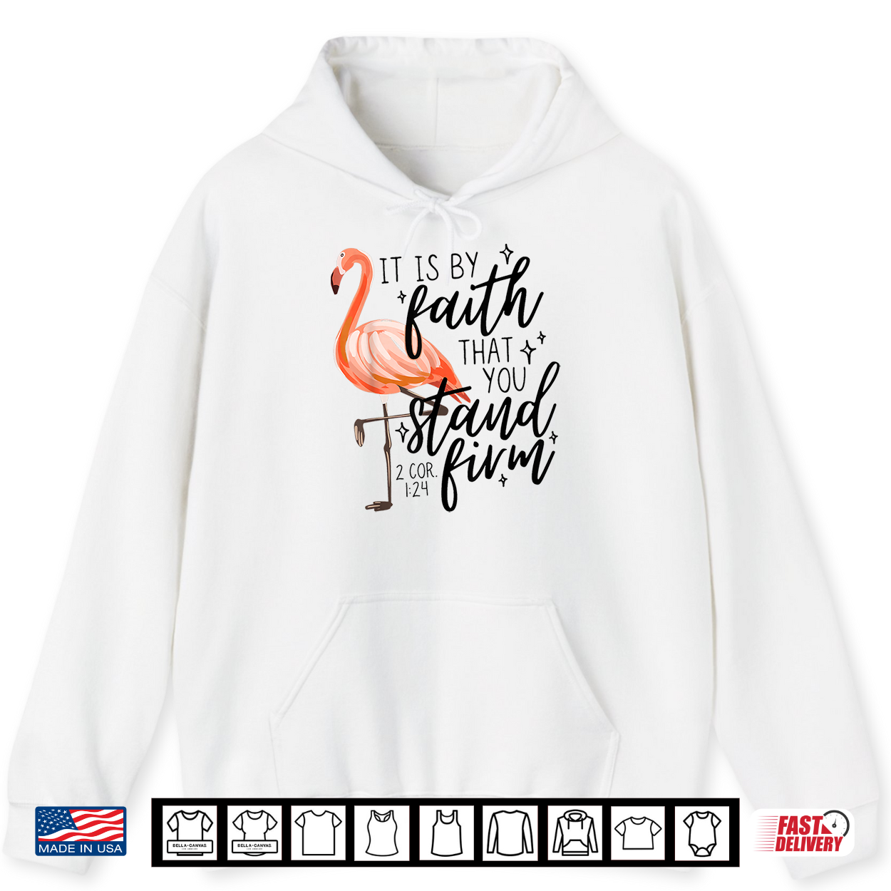 It Is By Faith That You Stand Firm Flamingo Christian Shirt It Is By Faith That You Stand Firm Flamingo Christian Shirt