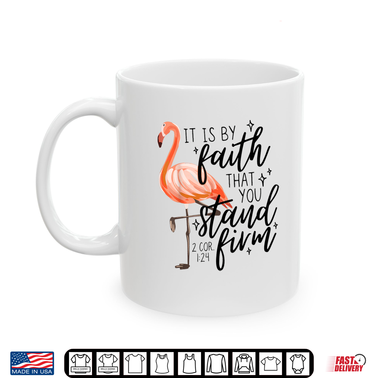 It Is By Faith That You Stand Firm Flamingo Christian Shirt It Is By Faith That You Stand Firm Flamingo Christian Shirt