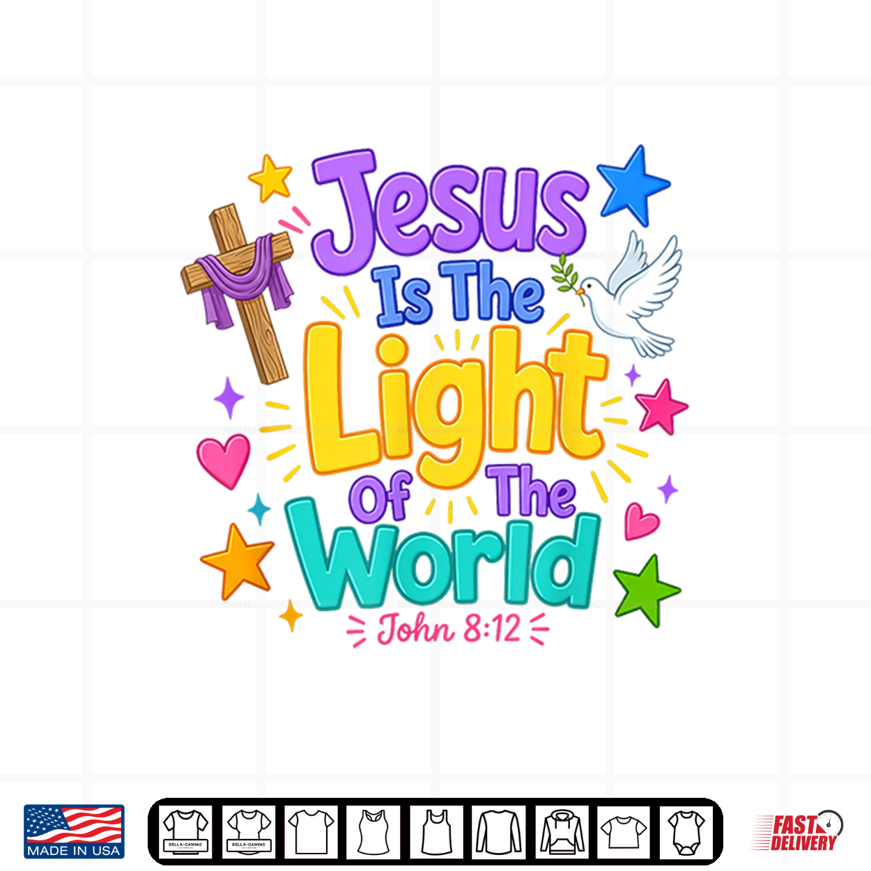 Jesus Is The Light Of The World John 8 12 Vbs Shirt Jesus Is The Light Of The World John 8 12 Vbs Shirt
