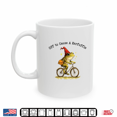 Off To Cause A Kerfuffle Weird Frog Riding Bicycle Toad Shirt 3 Mug Off to Cause A Kerfuffle Weird Frog Riding Bicycle Toad Shirt