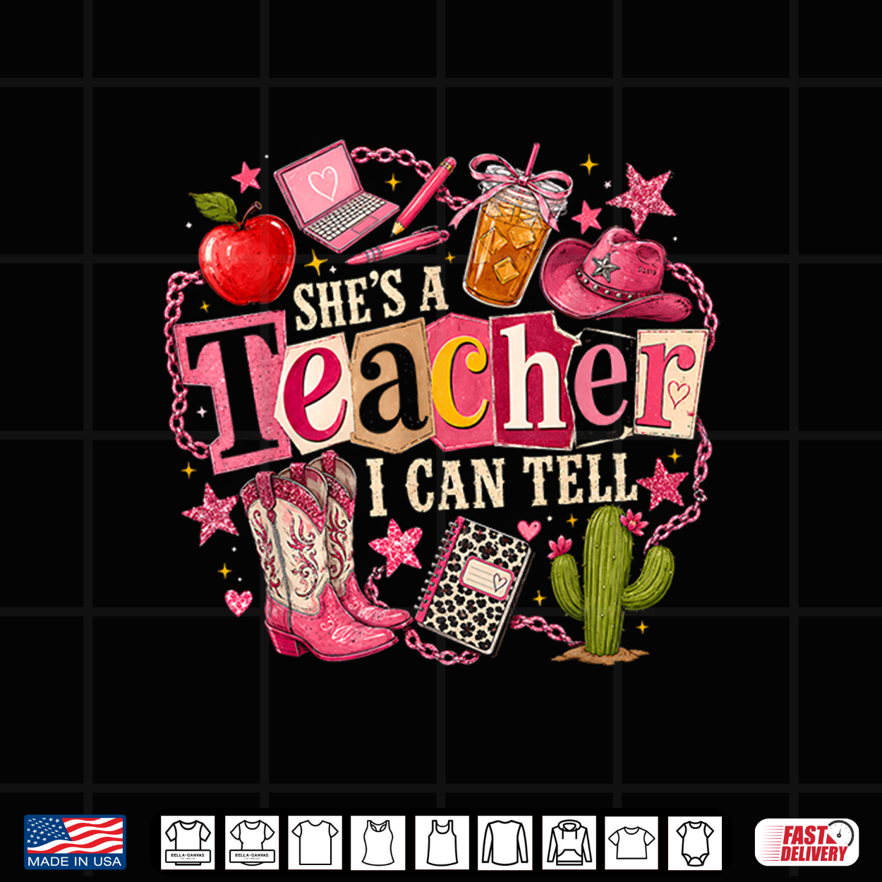 Shes A Teacher I Can Tell Western Classroom Art Shirt Shes A Teacher I Can Tell Western Classroom Art Shirt