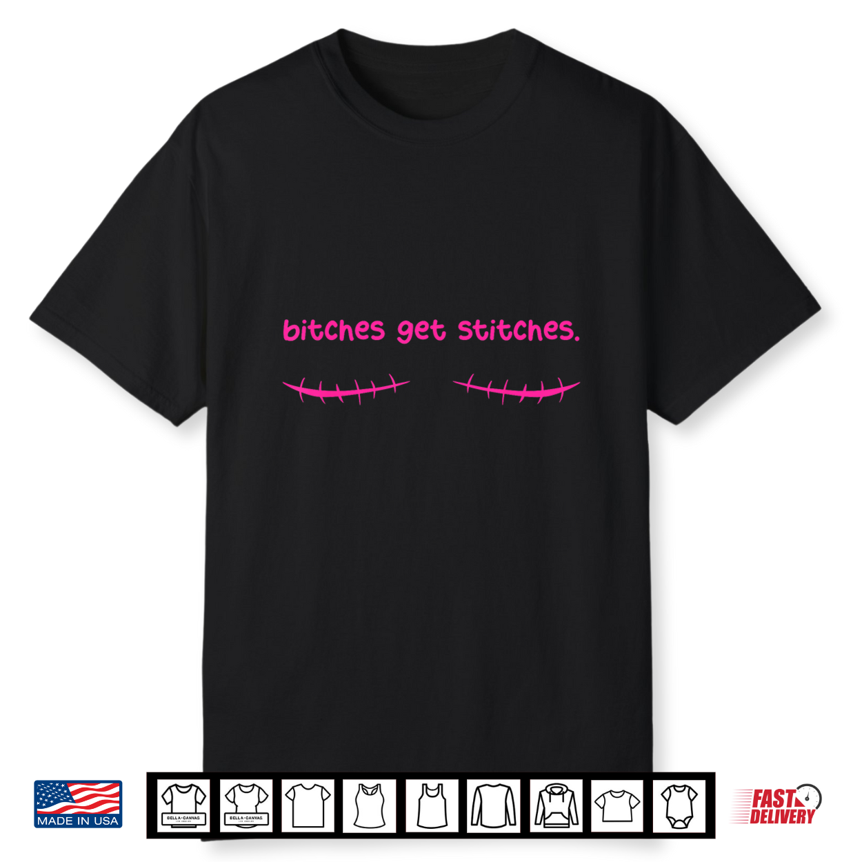 Bitches Get Stitches Funny Breast Cancer Halloween Costume Shirt Bitches Get Stitches Funny Breast Cancer Halloween Costume Shirt