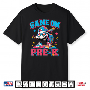 Game On Pre K Back To School Baseball Drip Preschool Boys Shirt