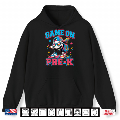 Game On Pre K Back To School Baseball Drip Preschool Boys Shirt 1 Hoodie Game On Pre K Back to School Baseball Drip Preschool Boys Shirt