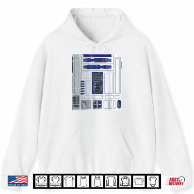 Hoodie Halloween Robot Costume Funny Sci Fi Men Women Boys Kids Shirt