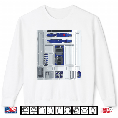 Sweatshirt Halloween Robot Costume Funny Sci Fi Men Women Boys Kids Shirt