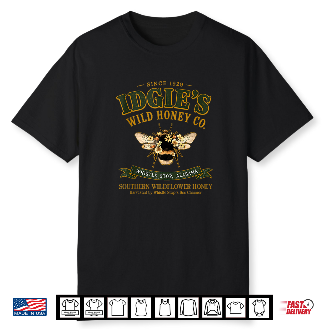 Idgie’S Wild Honey Co Southern Whistle Stop Café Graphic Shirt Idgie’S Wild Honey Co Southern Whistle Stop Café Graphic Shirt