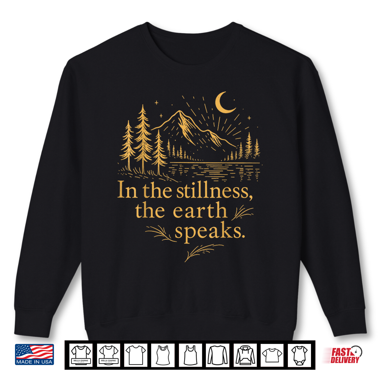 In The Stillness The Earth Speaks Mountain Graphic Shirt In The Stillness The Earth Speaks Mountain Graphic Shirt