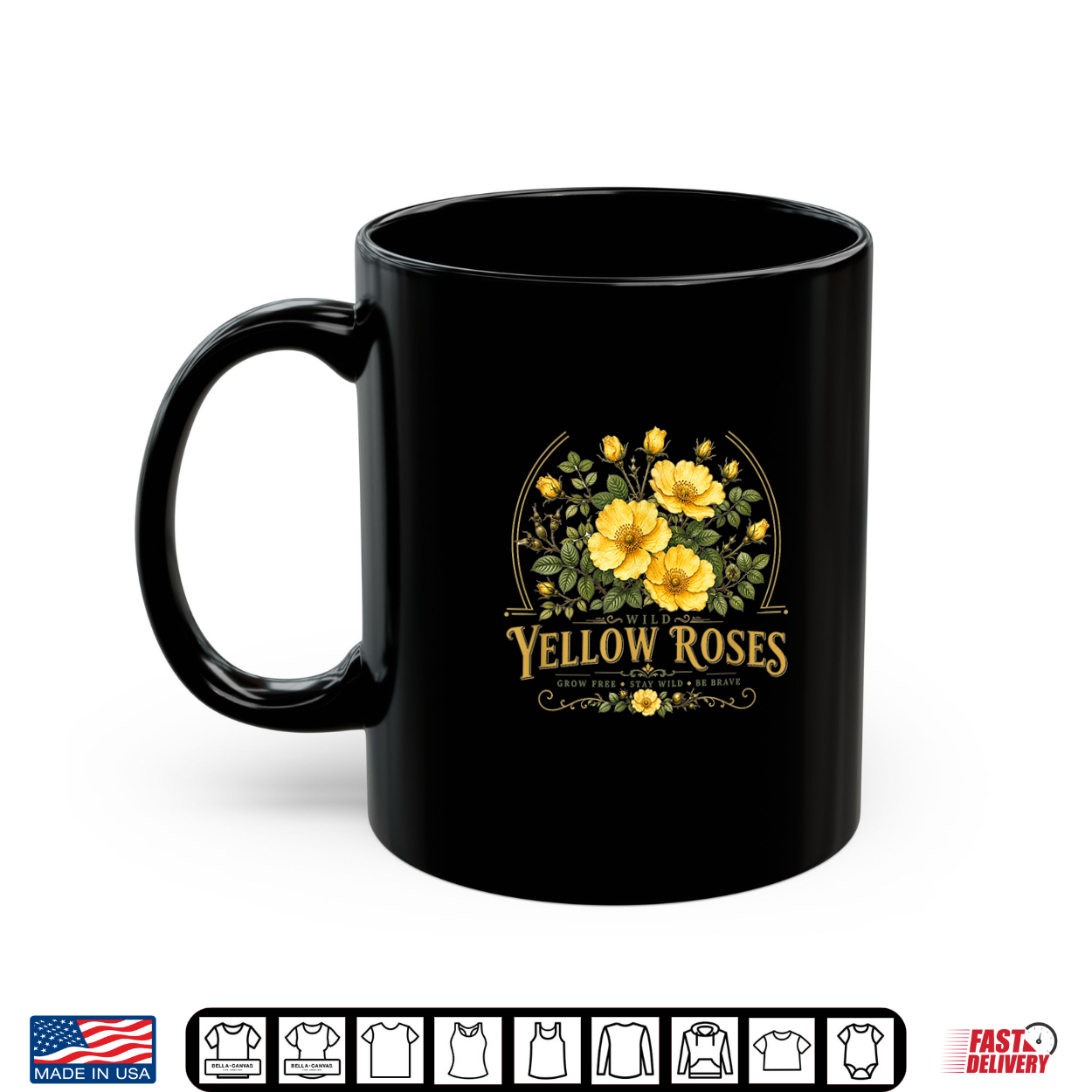 Wild Yellow Roses Botanical Vintage Floral Minimalist Design Shirt Wild Yellow Roses Botanical Vintage Floral Minimalist Design Shirt