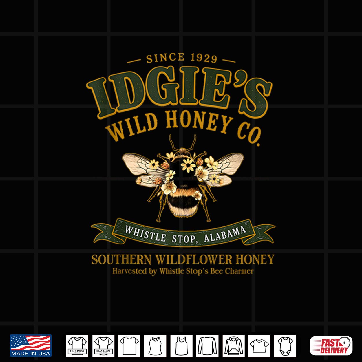 Idgie’S Wild Honey Co Southern Whistle Stop Café Graphic Shirt Idgie’S Wild Honey Co Southern Whistle Stop Café Graphic Shirt