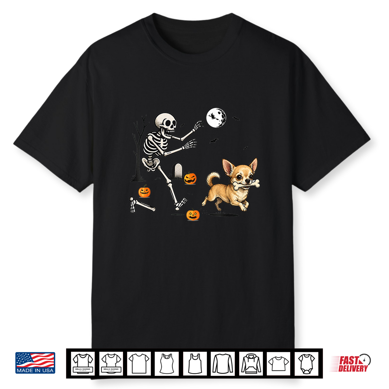 Funny Chihuahua Steals Skeleton Bone Halloween Dog Lover Shirt Funny Chihuahua Steals Skeleton Bone Halloween Dog Lover Shirt