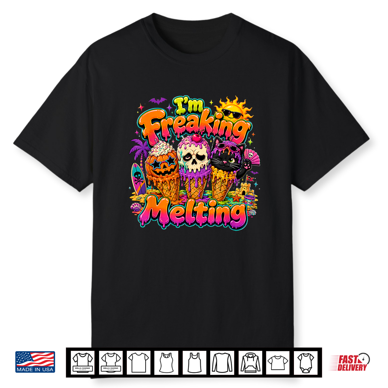 I’M Freaking Melting Spooky Summer Tropical Halloween Zombie Shirt I’M Freaking Melting Spooky Summer Tropical Halloween Zombie Shirt