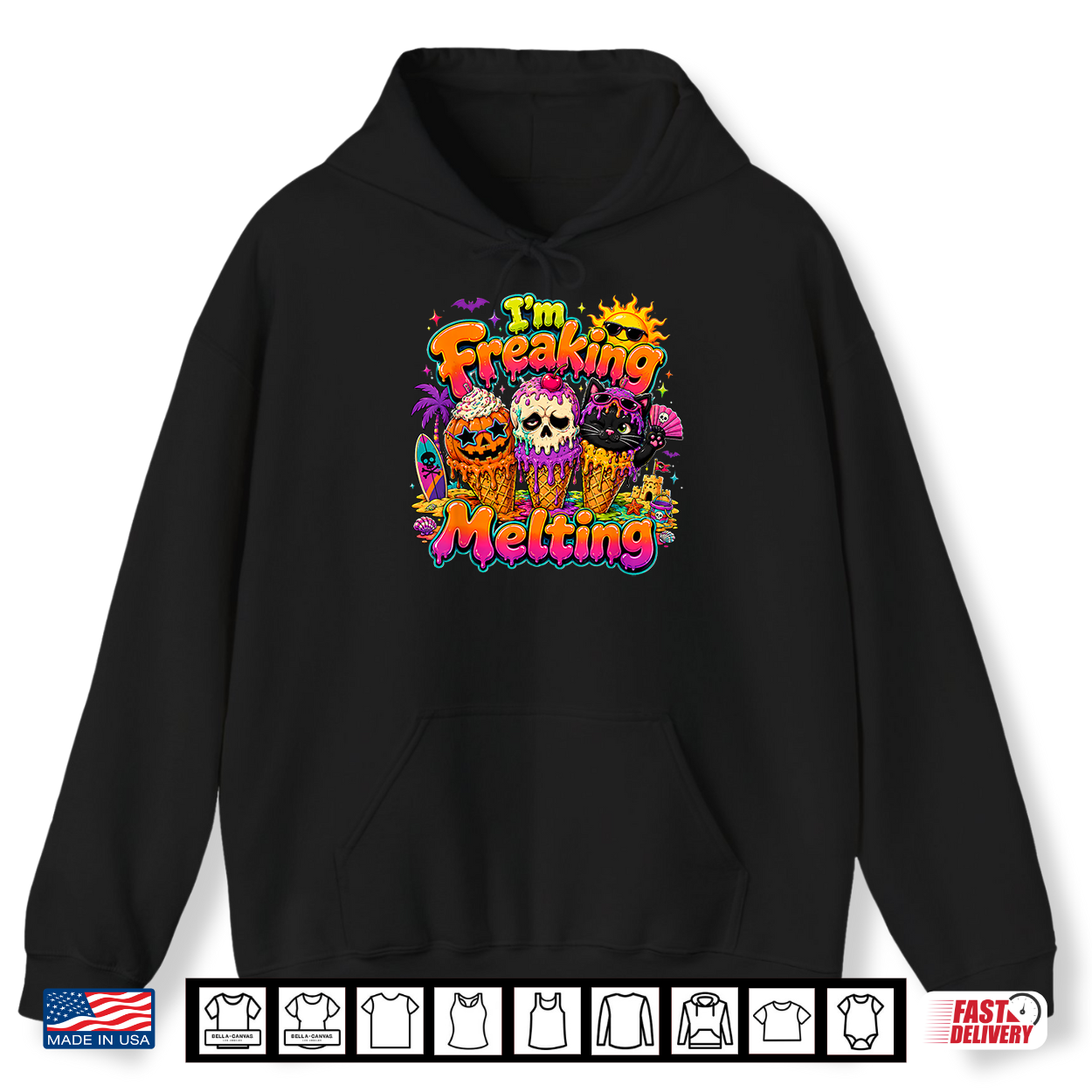 I’M Freaking Melting Spooky Summer Tropical Halloween Zombie Shirt I’M Freaking Melting Spooky Summer Tropical Halloween Zombie Shirt