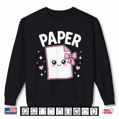 Halloween Paper Scissors Rock Matching Cute Paper Costume Shirt 2 Sweatshirt Halloween Paper Scissors Rock Matching Cute Paper Costume Shirt