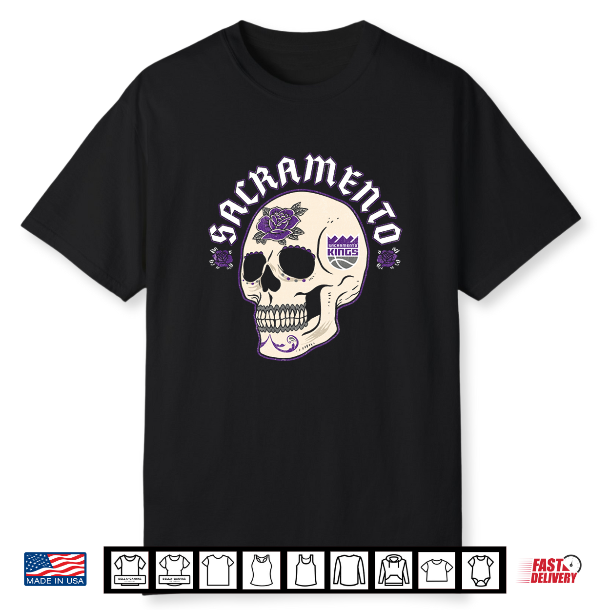 Nba Sacramento Kings Halloween Skull Shirt Nba Sacramento Kings Halloween Skull Shirt