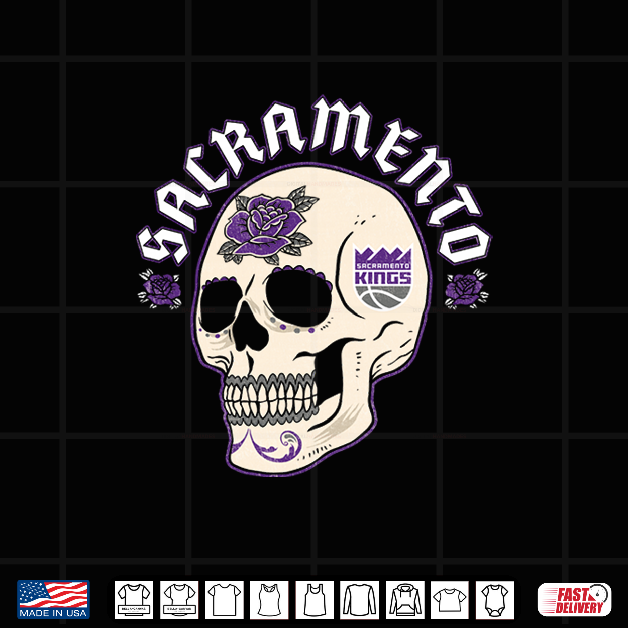 Nba Sacramento Kings Halloween Skull Shirt Nba Sacramento Kings Halloween Skull Shirt