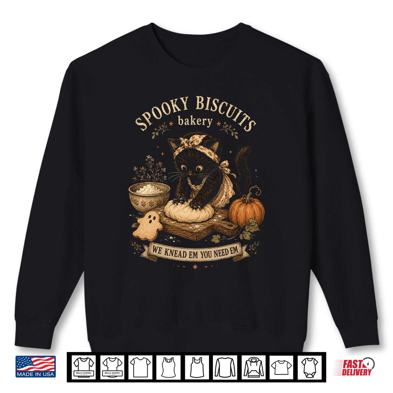 Spooky Biscuits Bakery Funny Black Cat Baking Halloween Tee Shirt Spooky Biscuits Bakery Funny Black Cat Baking Halloween Tee Shirt