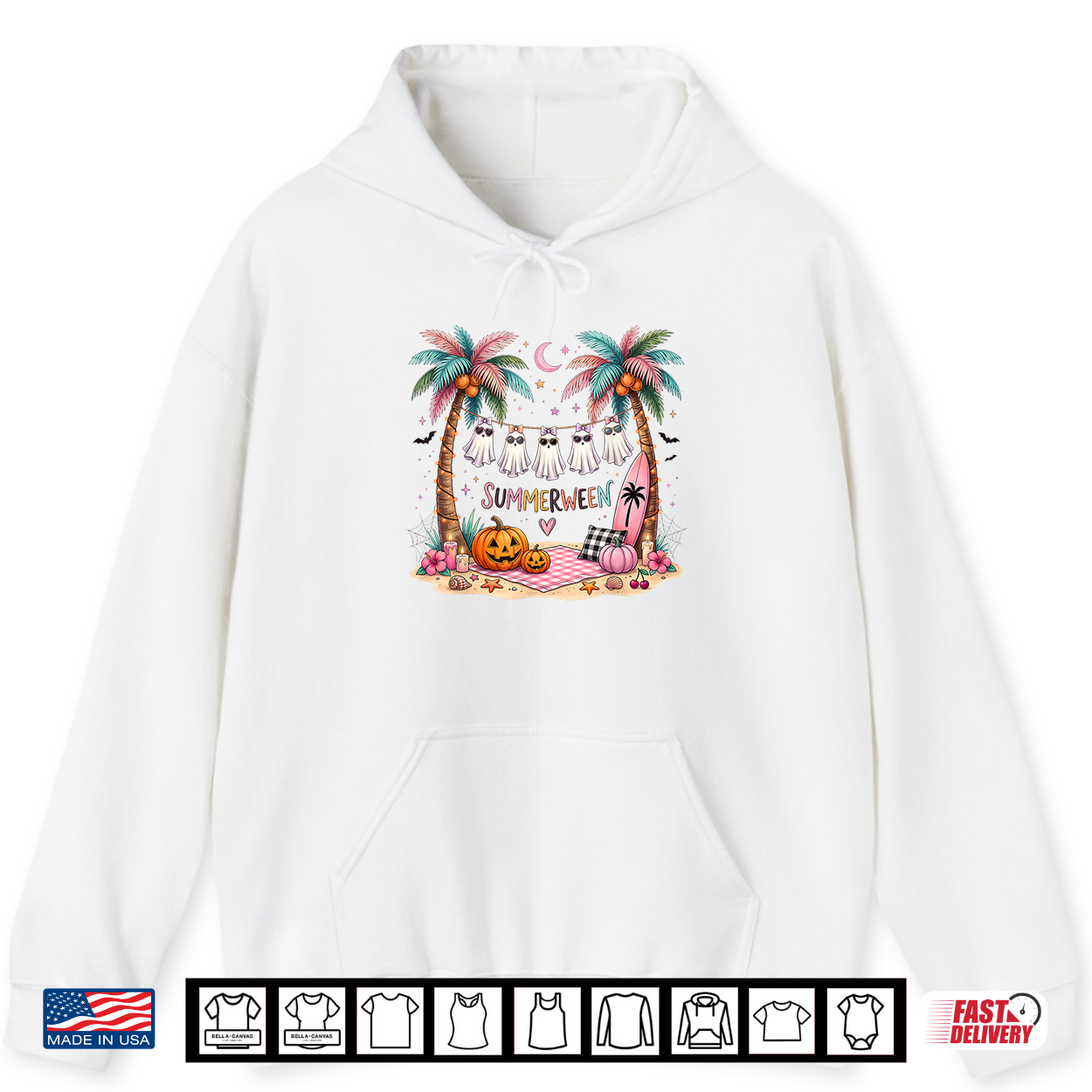 Summerween Palm Trees Ghosts Beach Halloween Shirt Summerween Palm Trees Ghosts Beach Halloween Shirt