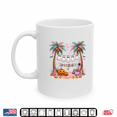 Summerween Palm Trees Ghosts Beach Halloween Shirt 3 Mug Summerween Palm Trees Ghosts Beach Halloween Shirt