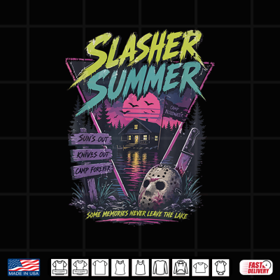 Design Vintage Summerween Slasher Summer 80s Cute Halloween Classic Shirt
