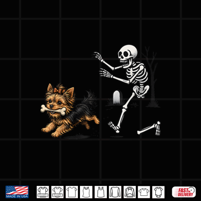 Yorkie Dog Skeleton Halloween Spooky Puppy Lover Shirt 4 Design Yorkie Dog Skeleton Halloween Spooky Puppy Lover Shirt