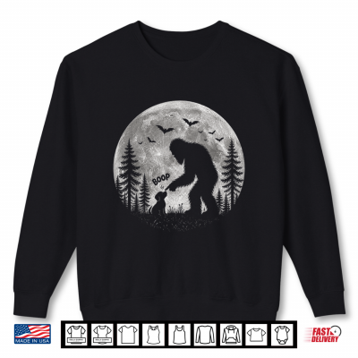 Sweatshirt Halloween Boop Bigfoot Dog Full Moon Forest Men Women Shirt