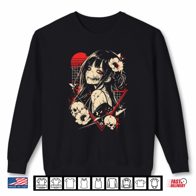 Sweatshirt Mens Anime Convention Outfit Dark Anime Girl Creepy Cosplay Performance Shirt