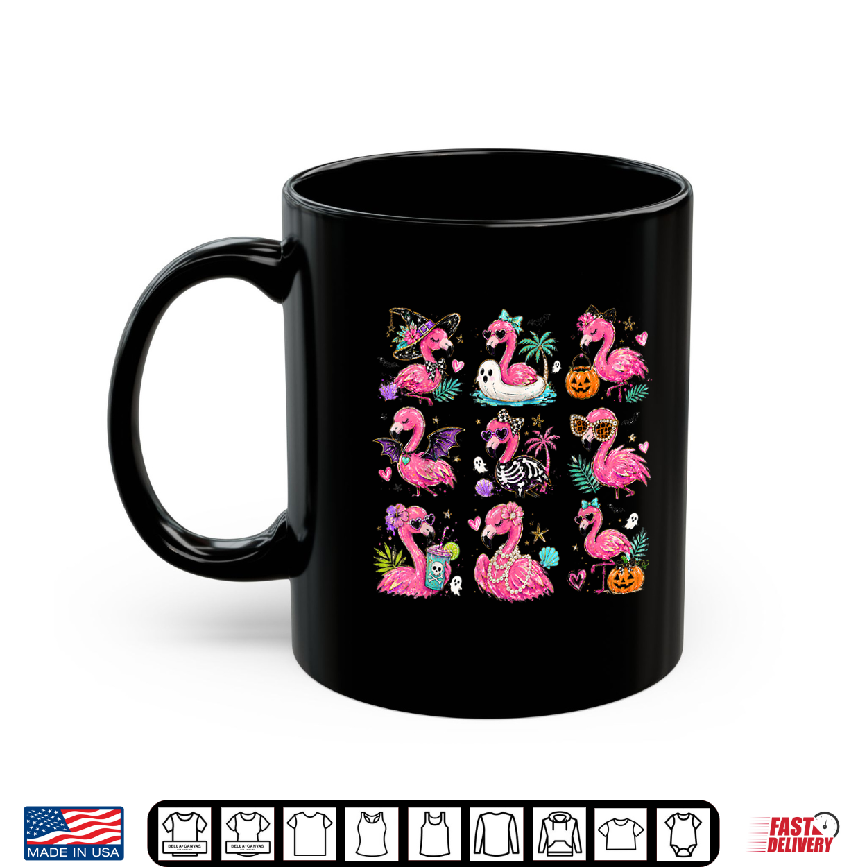 Pink Flamingo Summerween Halloween Girls Women Shirt Pink Flamingo Summerween Halloween Girls Women Shirt