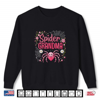 Spider Grandma Family Pink Spider Silk Funny Halloween Women Shirt 2 Sweatshirt Spider Grandma Family Pink Spider Silk Funny Halloween Women Shirt