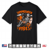 Summerween Vibes Skeleton Relaxing Beach Pumpkin Halloween Shirt