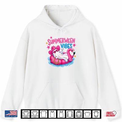 Summerween Vibes Funny Ghost Halloween Summer Flamigo Float Shirt 1 Hoodie Summerween Vibes Funny Ghost Halloween Summer Flamigo Float Shirt