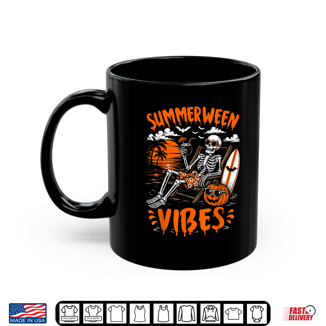 Summerween Vibes Skeleton Relaxing Beach Pumpkin Halloween Shirt Summerween Vibes Skeleton Relaxing Beach Pumpkin Halloween Shirt