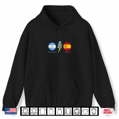Argentina Vs Spain Flag Design Shirt 1 Hoodie Argentina Vs Spain Flag Design Shirt