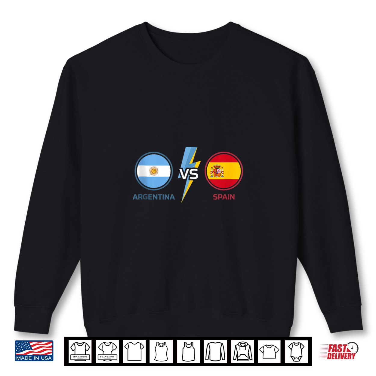 Argentina Vs Spain Flag Design Shirt Argentina Vs Spain Flag Design Shirt