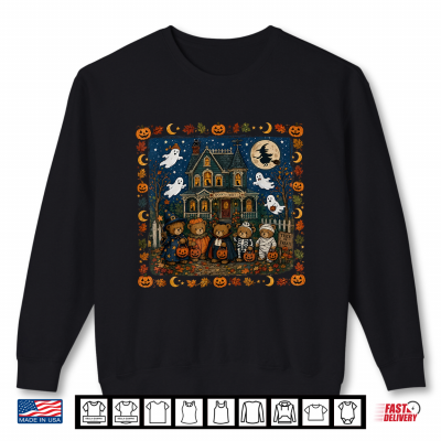 Sweatshirt 90s Bears Halloween Trick Or Treat Fall Season Boys Girls Shirt