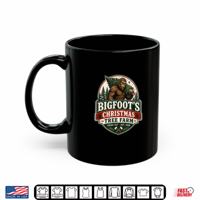 Mug Bigfoots Christmas Tree Farm Funny Vintage Sasquatch Humor Shirt