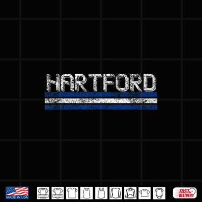 Design Hartford Connecticut Retro Vintage Weathered Throwback Shirt