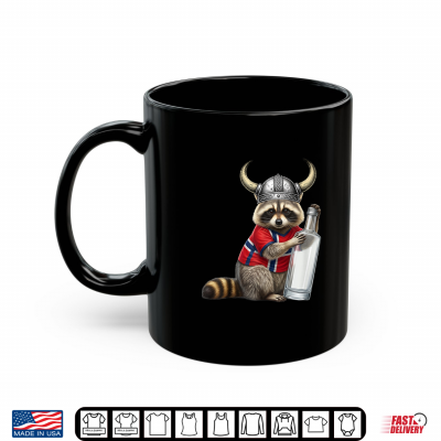 Mug Norway Raccoon Holding Bottle Norwegian Humor for Men Women Shirt