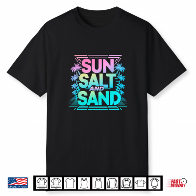 Retro Summer Vibes Sun Salt And Sand Comfort Colors Crop Top Shirt